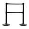 Us Weight Dual Retractable Belt Barrier Stanchion, 9ft Belts, Black, PR U2101ADA - alternate 1